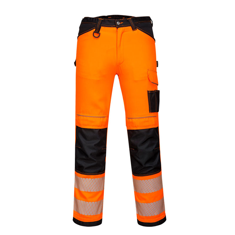 PW3 Hi-Vis Work Trousers - Orange/Black - 28 R