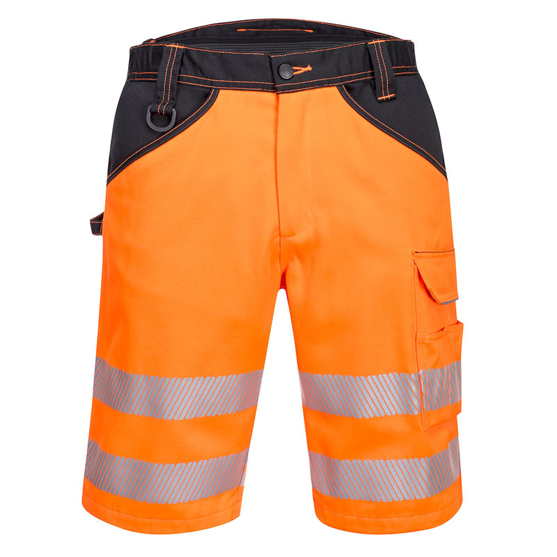PW3 Hi-Vis Shorts - Orange/Black - 30 R