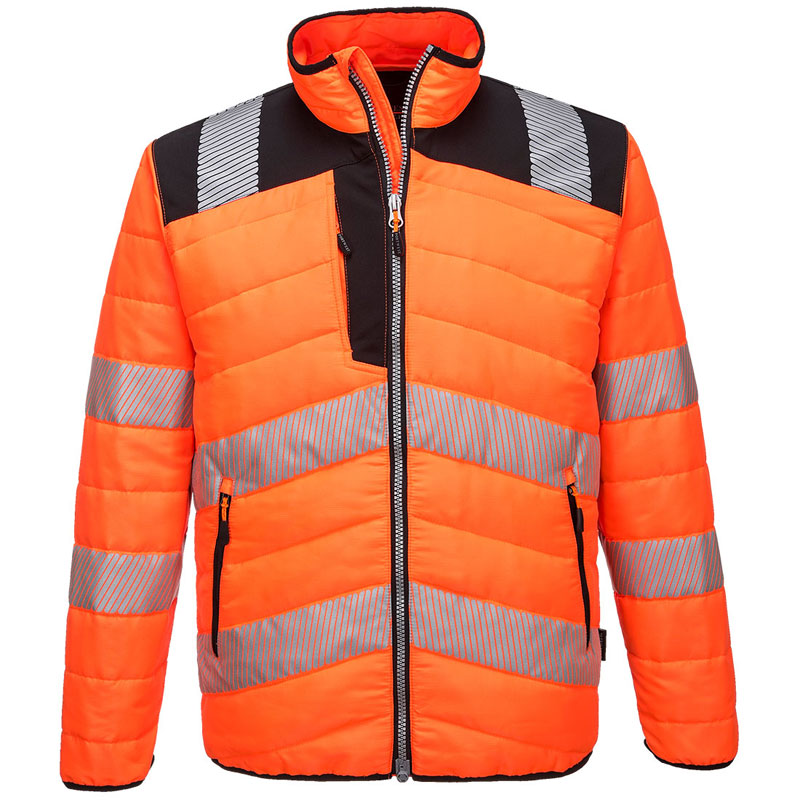 PW3 Hi-Vis Baffle Jacket - Orange/Black - 4XL R