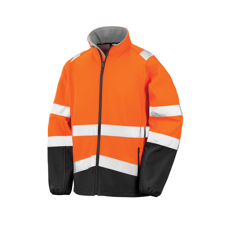 Printable safety softshell jacket