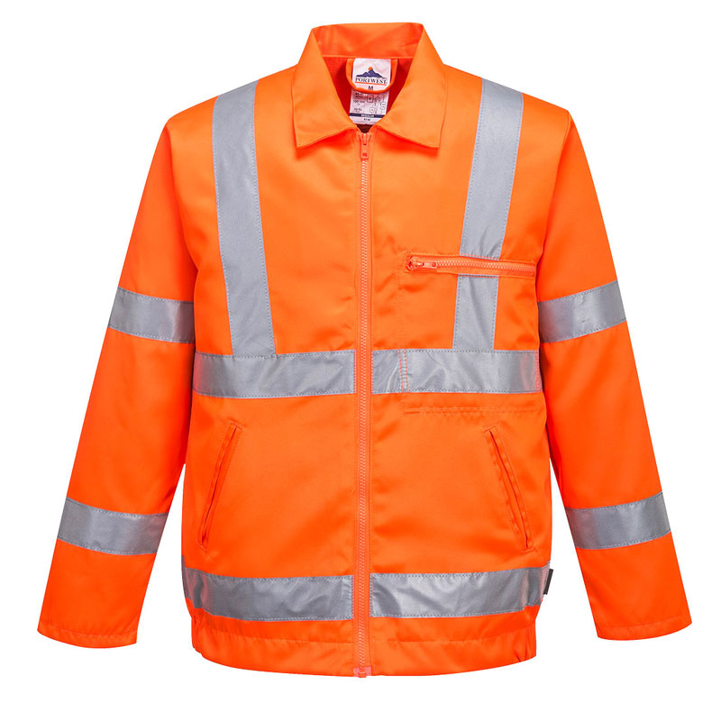 Hi-Vis Poly-cotton Jacket RIS - Orange - L R