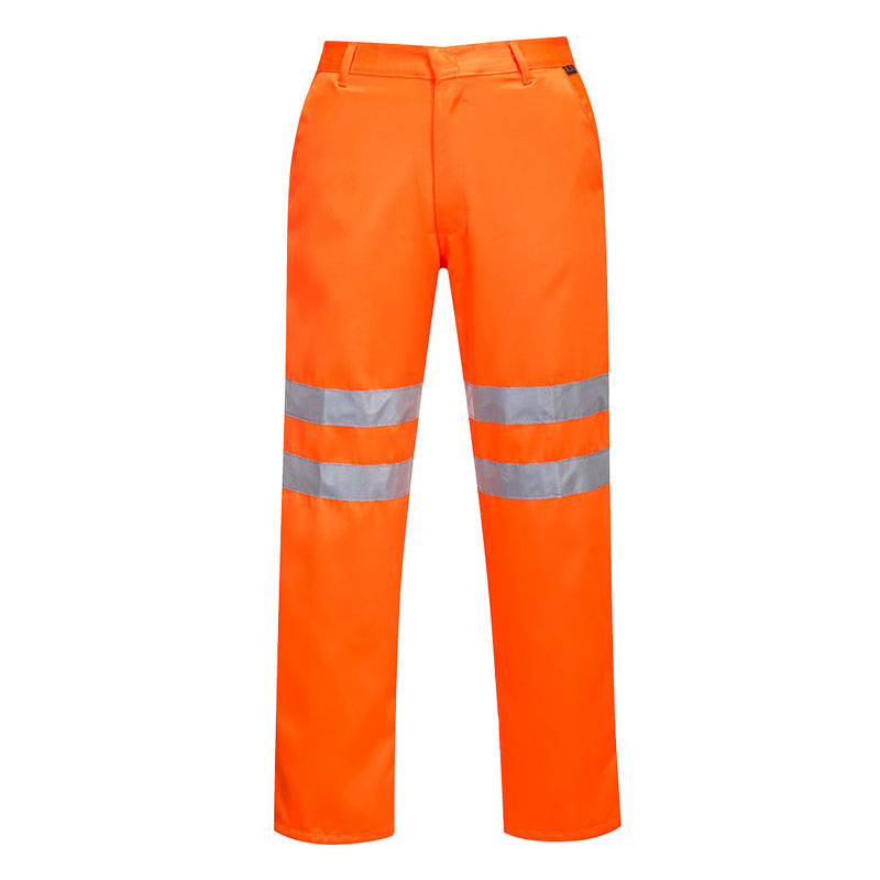 Hi-Vis Poly-cotton Trousers RIS - Orange - 4XL R