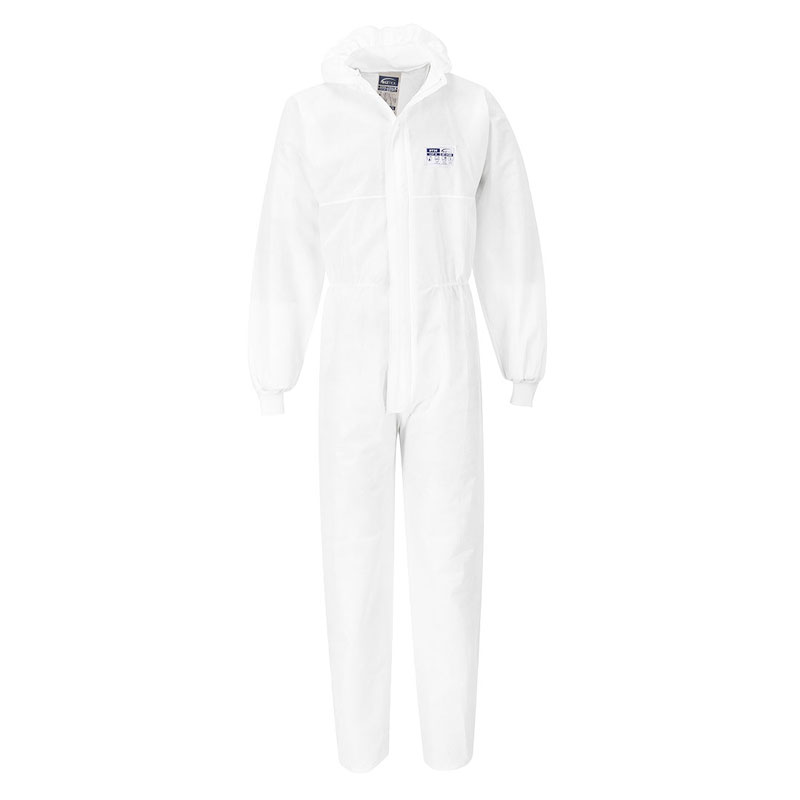 BizTex SMS Coverall With Knitted Cuff Type 5/6 - White - 4XL R