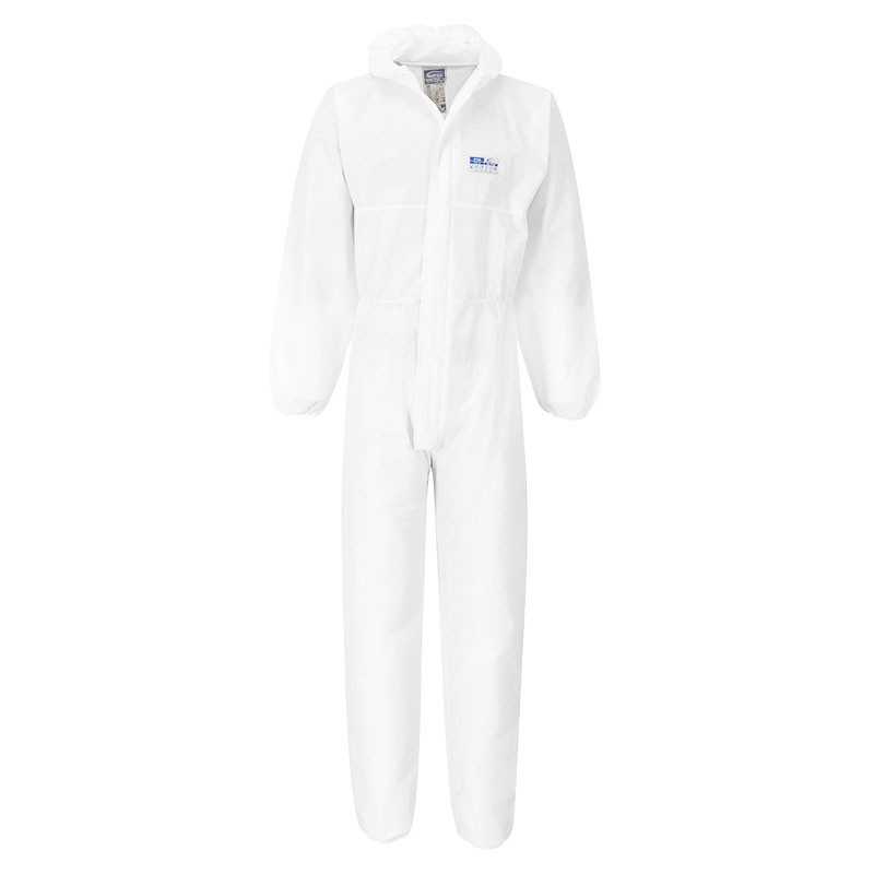 BizTex SMS FR Coverall Type 5/6 - White - L R