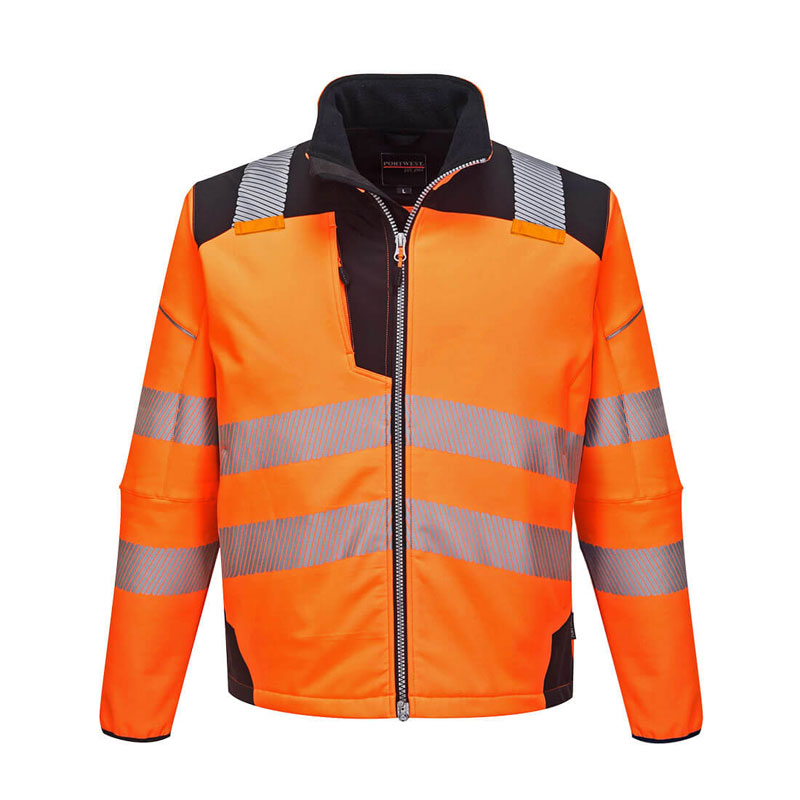 PW3 Hi-Vis Softshell Jacket - Orange/Black - 4XL R