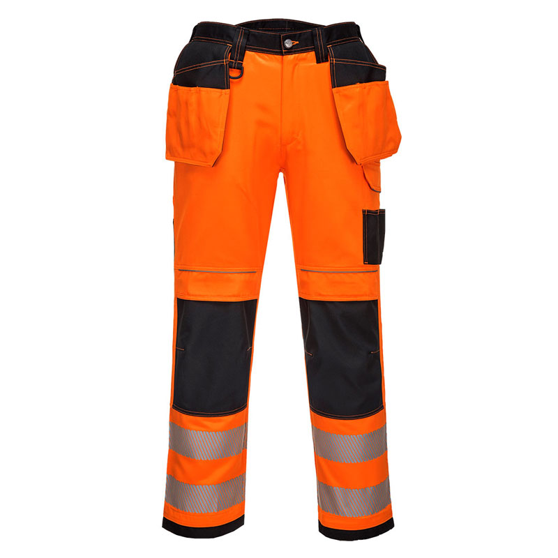 PW3 Hi-Vis Holster Work Trouser - Orange/Black - 28 R