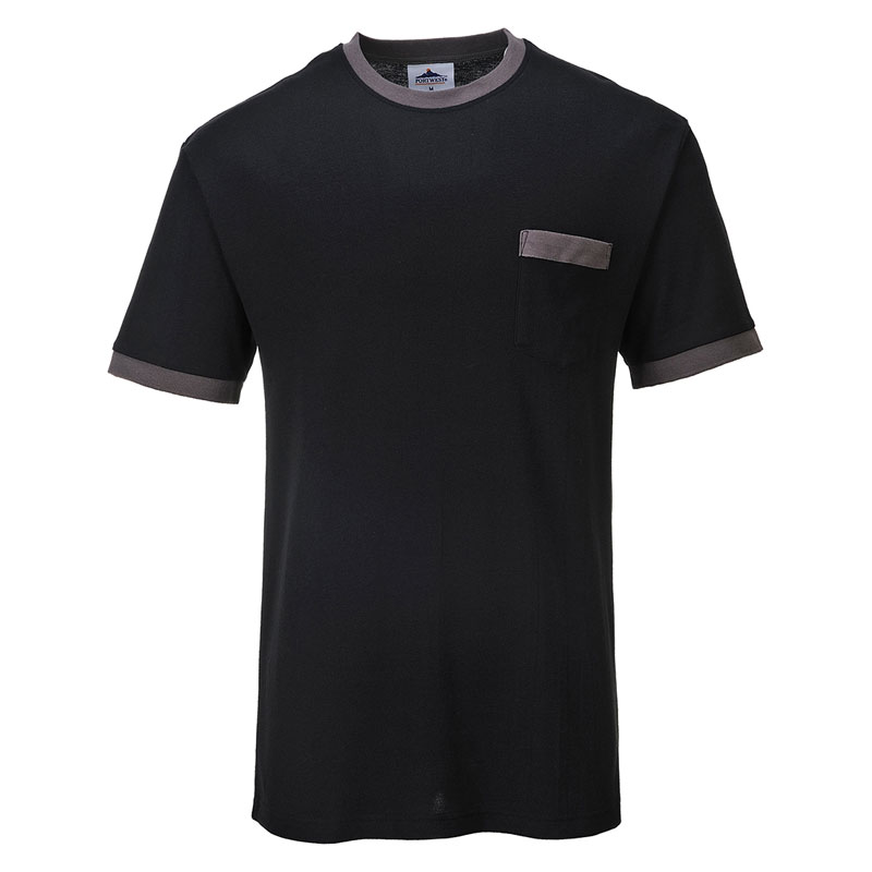 Portwest Texo Contrast T-shirt - Black - M R