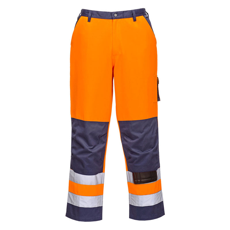 Lyon Hi-Vis Trousers - Orange/Navy - 4XL R